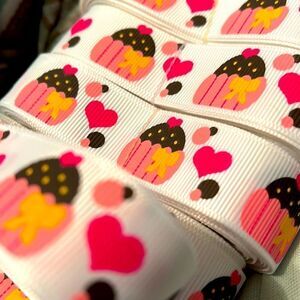 Grosgrain Ribbon 7/8” 5 yards 5/$20 hair bows shipping supplies cupcakes hearts